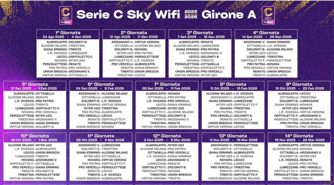 Calendario Serie C