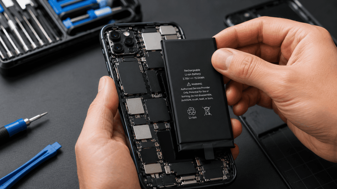 smartphone batterie ph ai